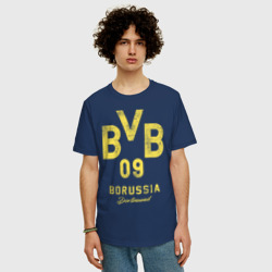 Мужская футболка хлопок Oversize Боруссия Дортмунд - фото 2