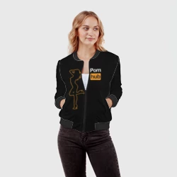 Женский бомбер 3D Pornhub neon girl - фото 2