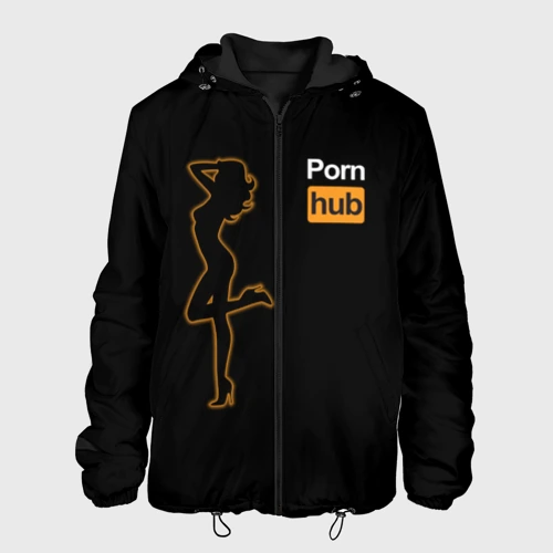 Мужская куртка 3D Pornhub neon girl