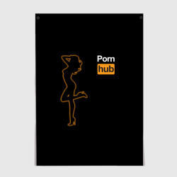 Постер Pornhub (neon girl)