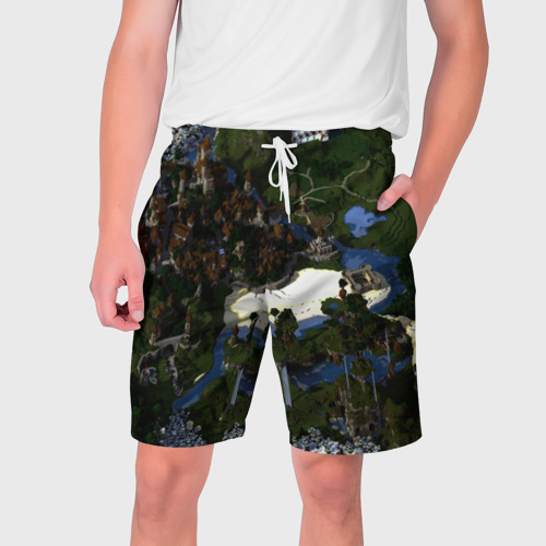 Мужские шорты 3D City Of Minecraft, цвет 3D печать