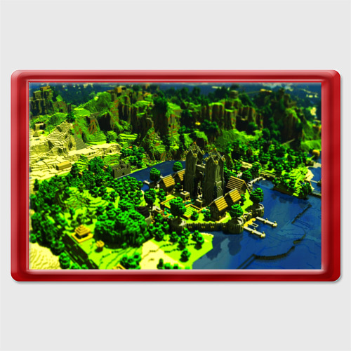 Магнит 45*70 Minecraft, цвет красный