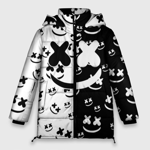 Женская зимняя куртка Oversize Marshmello, цвет красный