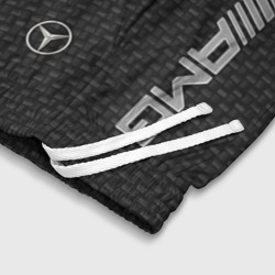 Шорты с принтом Mercedes для ребенка, вид на модели спереди №4. Цвет основы: белый