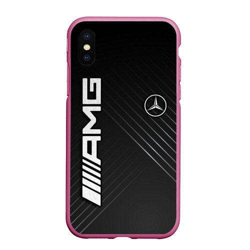 Чехол для iPhone XS Max матовый с принтом Mercedes, вид спереди #2
