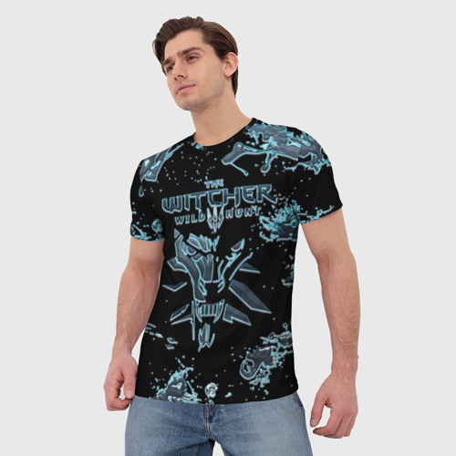 Мужская футболка 3D с принтом The Witcher 3: Wild Hunt, фото на моделе #1