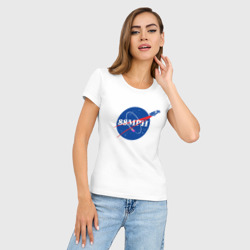 Женская футболка хлопок Slim NASA Delorean - фото 2