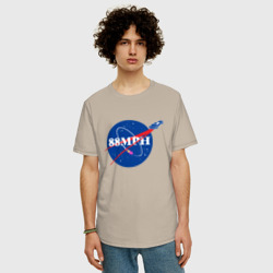 Мужская футболка хлопок Oversize NASA Delorean - фото 2