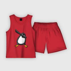 Детская пижама с шортами хлопок Dab Пингвин