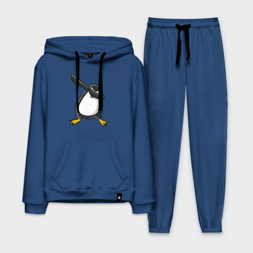 Мужской костюм хлопок с толстовкой Dab Пингвин, цвет темно-синий