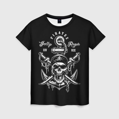 Женская футболка 3D Pirates Jolly Roger