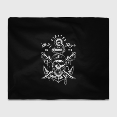 Плед 3D Pirates Jolly Roger, цвет 3D (велсофт)