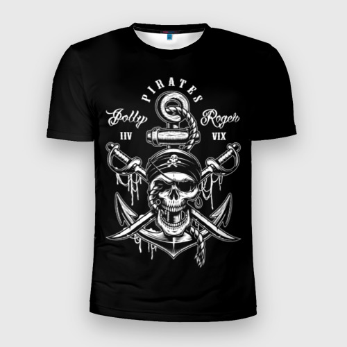 Мужская футболка 3D Slim Pirates Jolly Roger