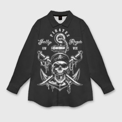 Мужская рубашка oversize 3D Pirates Jolly Roger