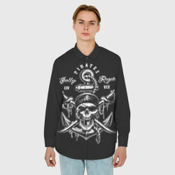 Мужская рубашка oversize 3D Pirates Jolly Roger - фото 2