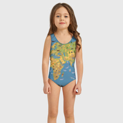 Детский купальник 3D Карта мира детская