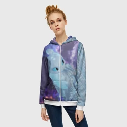 Женская толстовка 3D на молнии Как приручить дракона - фото 2