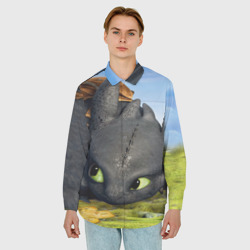 Мужская рубашка oversize 3D Как приручить дракона - фото 2