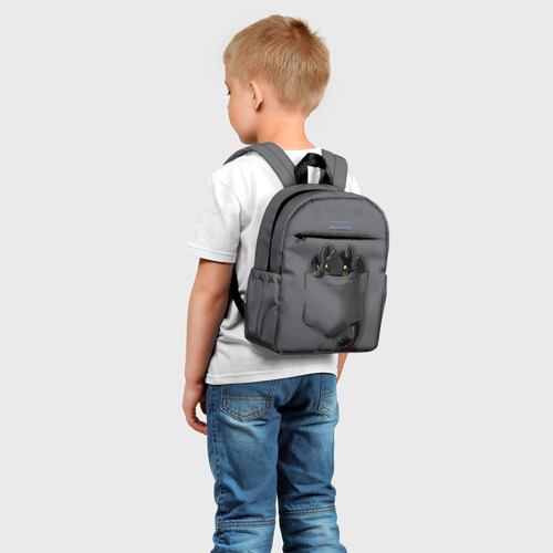 Детский рюкзак 3D с принтом Как приручить дракона, фото на моделе #1