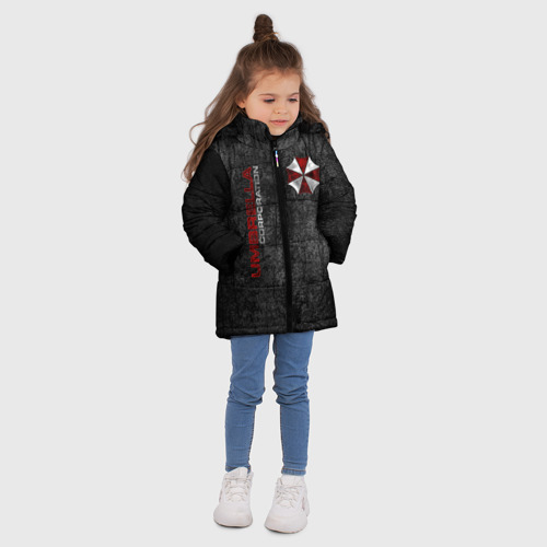 Зимняя куртка для девочек 3D Umbrella corporation, цвет светло-серый - фото 5