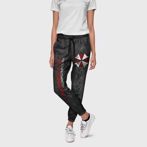 Женские брюки 3D с принтом Umbrella corporation, фото на моделе #1