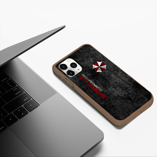 Чехол для iPhone 11 Pro Max матовый Umbrella corporation, цвет коричневый - фото 5