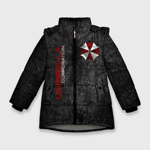 Зимняя куртка для девочек 3D Umbrella corporation, цвет светло-серый