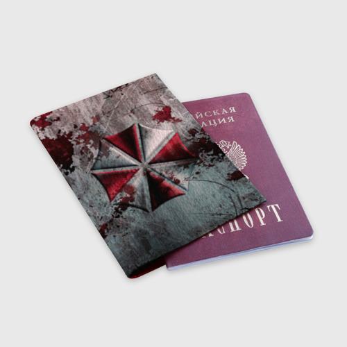 Обложка для паспорта матовая кожа Umbrella, цвет красный - фото 3