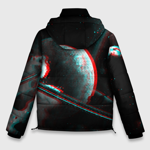 Мужская зимняя куртка 3D Cosmos Glitch, цвет черный - фото 2