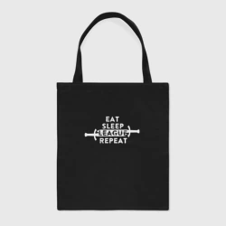 Шоппер BioNature League of Legends - Eat sleep repeat надпись