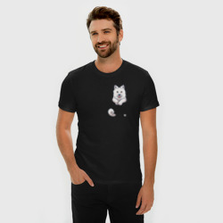 Мужская футболка хлопок Slim Песик в Кармане - фото 2