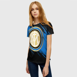 Женская футболка 3D Интер Милан - фото 2