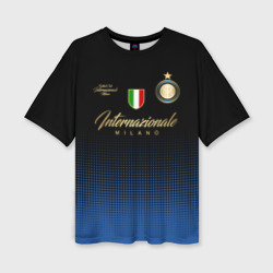 Женская футболка oversize 3D Интер Милан