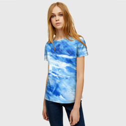 Женская футболка 3D Акварельное море - фото 2