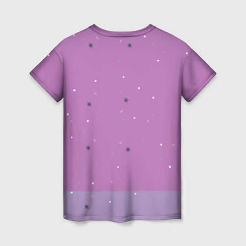 Женская футболка 3D с принтом Именинница, вид сзади #1