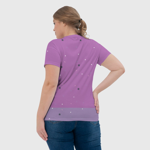 Женская футболка 3D с принтом Именинница, вид сзади #2