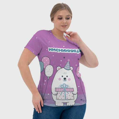 Женская футболка 3D с принтом Именинница, фото #4