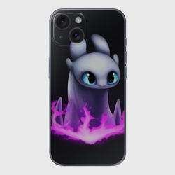 Чехол для iPhone 15 силиконовый с защитой камеры Как приручить дракона