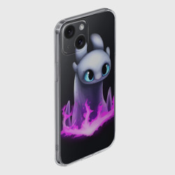 Чехол для iPhone 15 силиконовый с защитой камеры Как приручить дракона - фото 2