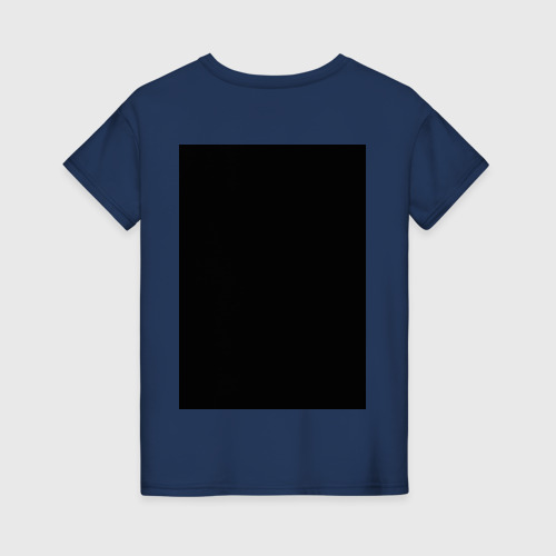 Женская футболка хлопок Space Yoga, цвет темно-синий - фото 2