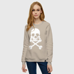Женский свитшот хлопок Череп и кости - фото 2