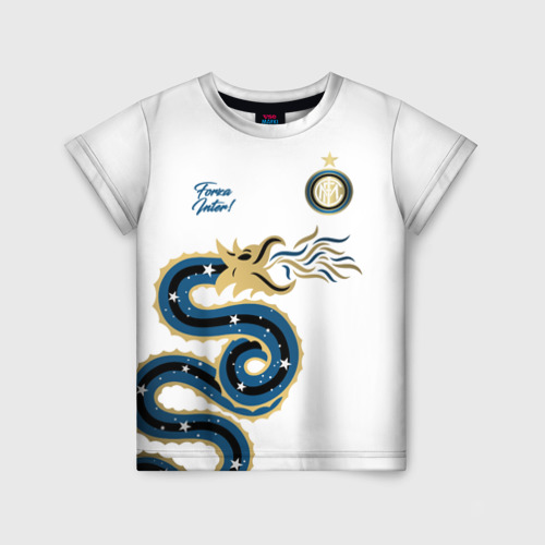 Детская футболка 3D с принтом Интер Милан, вид спереди #2