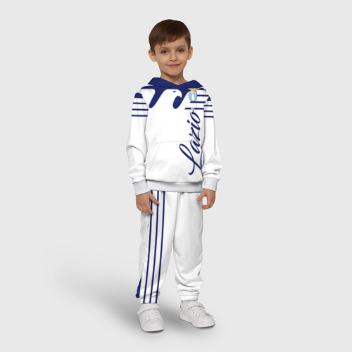 Детский костюм с толстовкой с принтом Лацио, фото на моделе #1