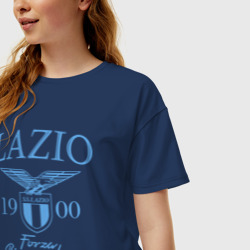 Женская футболка хлопок Oversize Лацио - фото 2