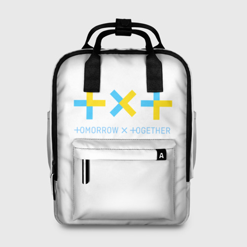 Женский рюкзак 3D с принтом TOMORROW X TOGETHER / TXT, вид спереди #2