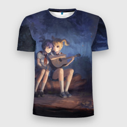 Мужская футболка 3D Slim Бесконечное лето: Лена и Алиса