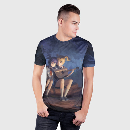 Мужская футболка 3D Slim с принтом Бесконечное лето: Лена и Алиса, фото на моделе #1