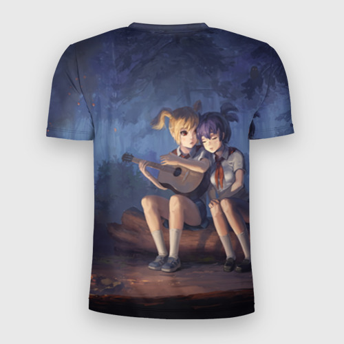 Мужская футболка 3D Slim с принтом Бесконечное лето: Лена и Алиса, вид сзади #1