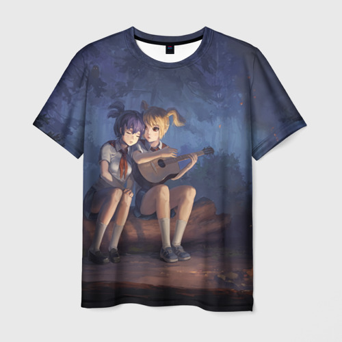 Мужская футболка с принтом Бесконечное лето: Лена и Алиса, вид спереди №1