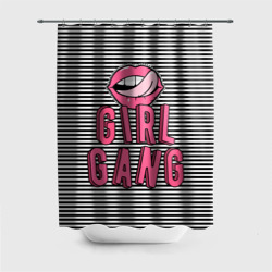 Штора 3D для ванной Girl gang